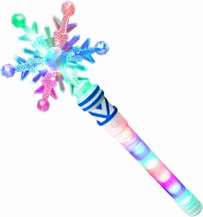 ArtCreativity Frozen Light Up Snowflake Wand for Kids – 4 Flashing Modes, Multiple LED Colors, Princess Wand Light Up Toy, Perfect for Holiday Stocking Stuffers, Party Favors & Gifts for Girls & Boys