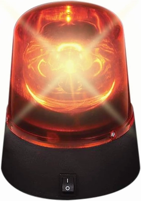 ArtCreativity Red LED Police Siren Light, 4.5 Inch Rotating Flashing Toy with Batteries, Party Decoration and Fun Police Theme Gift