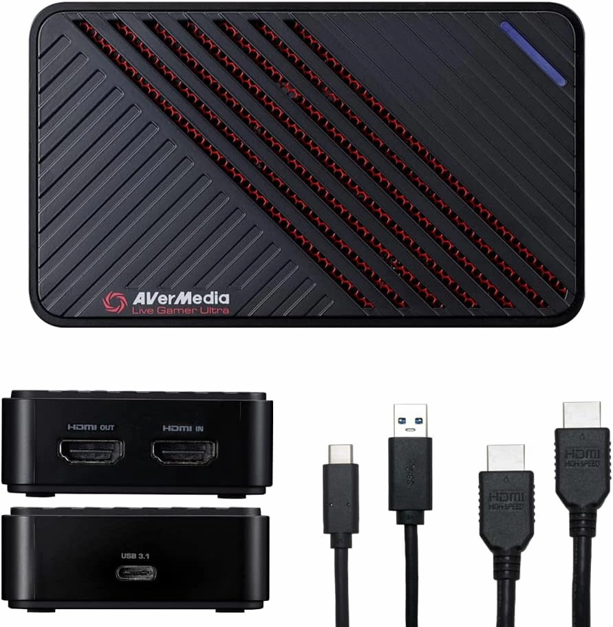 AVerMedia Live Gamer Ultra GC553 – 4K60 HDR Pass-Through, 4K30 Capture, Low Latency for Xbox Series X/S, PS5, Switch, Windows 11/macOS 10.13