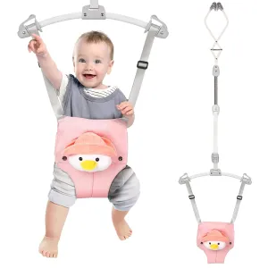 Baby Doorway Jumper Adjustable 10.8"-23.6" No-Tool Activity Seat | Bouncer with Stainless Steel Springs & Machine-Washable Bag (Indoor/Outdoor Use)