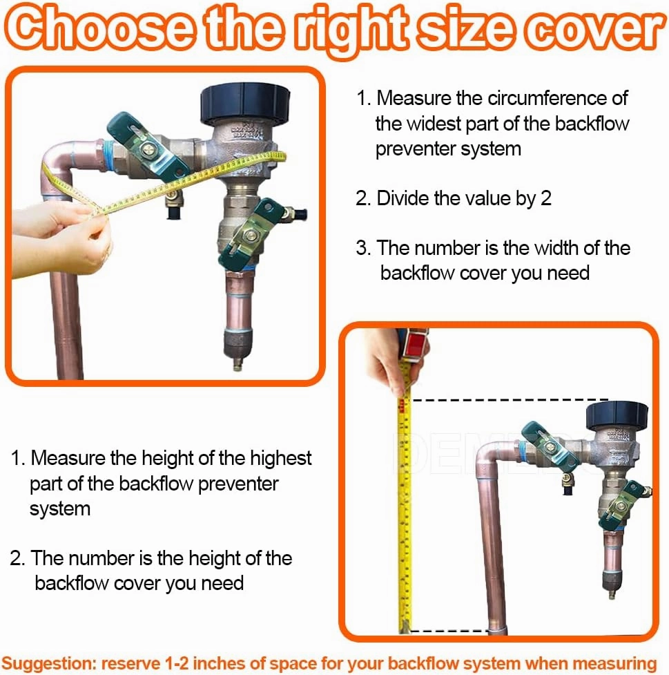Backflow Preventers Protection, 20”W x 26”H Backflow Winter Cover, Insulated Cover Pouch for Irrigation Backflow Valve, Sprinkler Valves in Snow or Sun Exposure, Winterizing Backflow Preventers – Sand