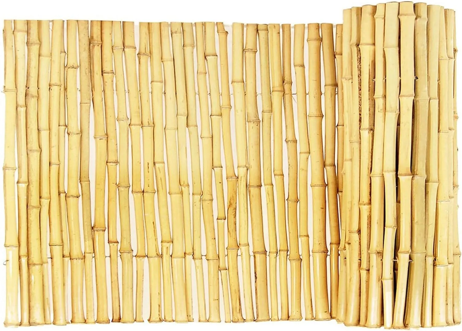Backyard X-Scapes Natural Bamboo Fencing Decorative Rolled Fence Panel 0.75 in D x 3 ft H x 8 ft L