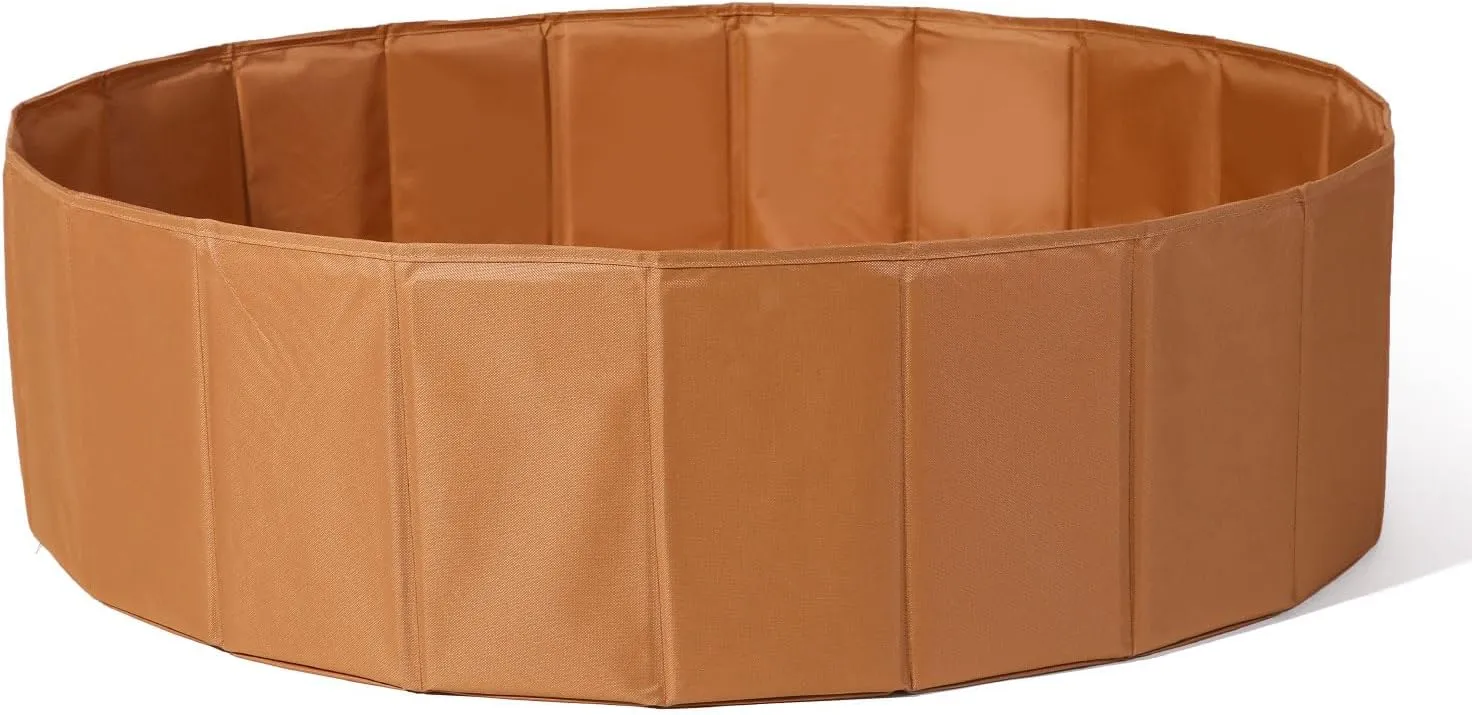 Ball Pit for Toddlers Babies Dogs Cats Iinfant Children, Foldable Ball Pits Play Tent, Crawl Playpen Ball Pool with Storage Bag, Surprise for Boys Girls Festival (Balls Not Included), Brown