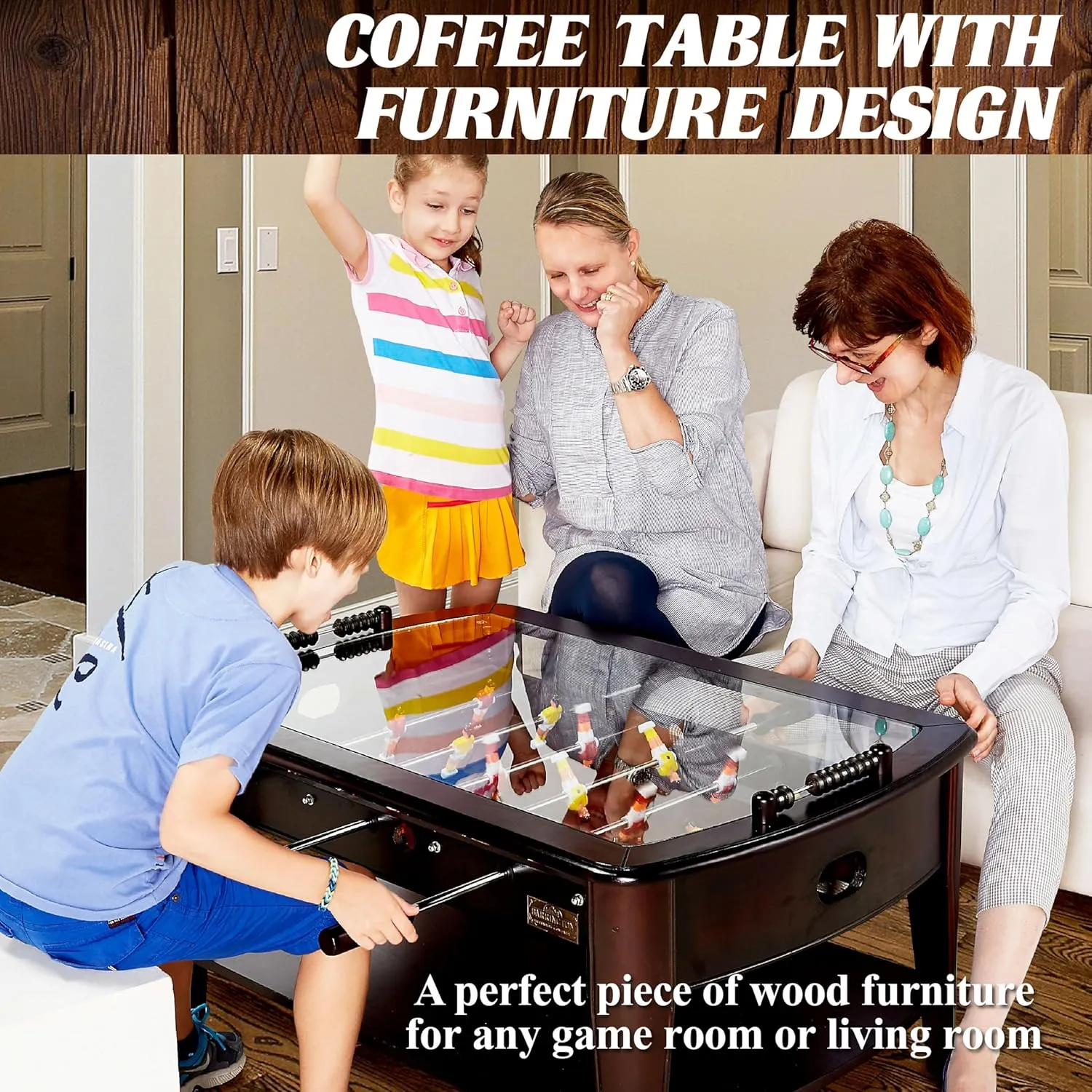 Barrington Foosball Multiple Styles Soccer Foosball Tables, Durable & Stylish Designs with Tabletop Sports Soccer Balls, Perfect for Family Game Rooms