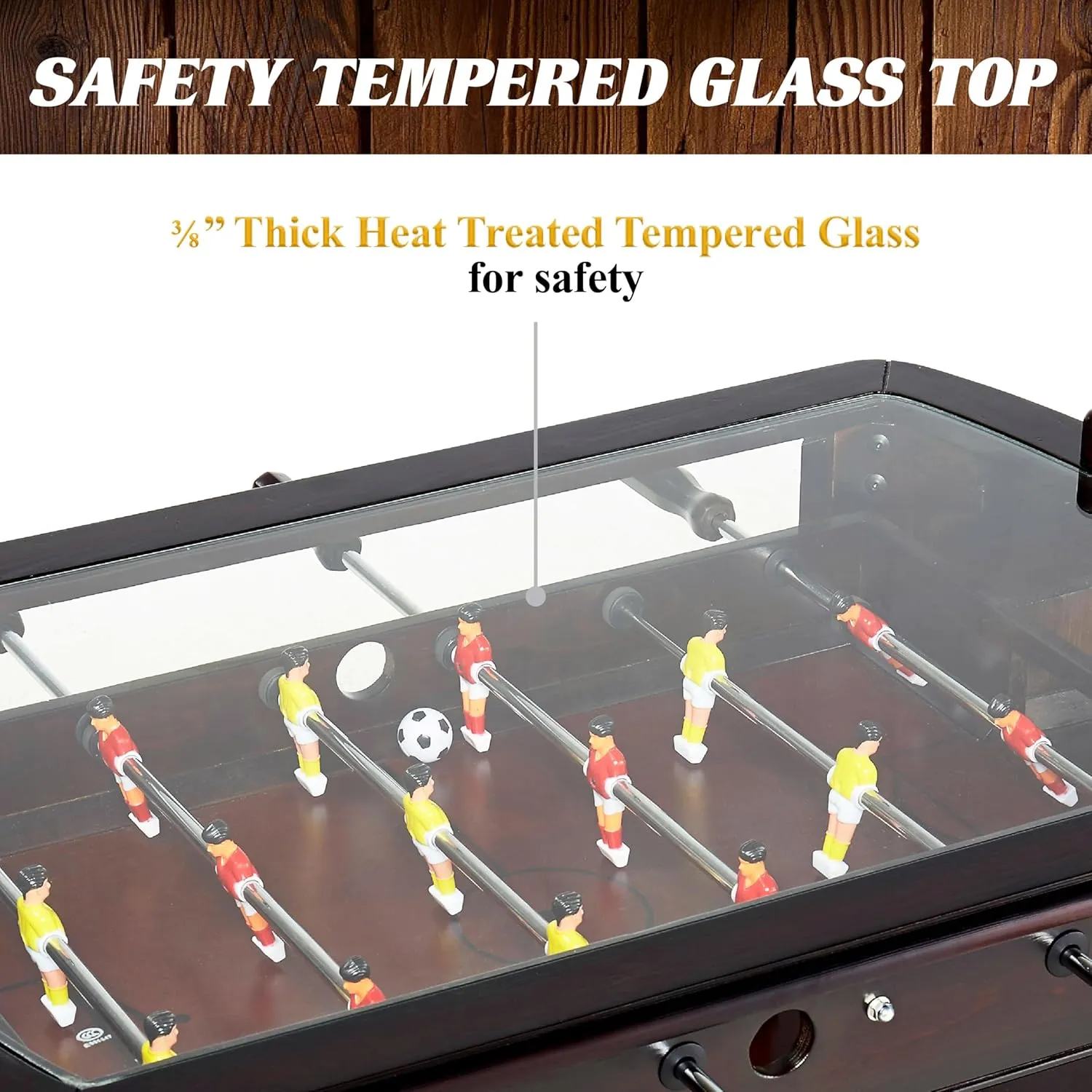 Barrington Foosball Multiple Styles Soccer Foosball Tables, Durable & Stylish Designs with Tabletop Sports Soccer Balls, Perfect for Family Game Rooms
