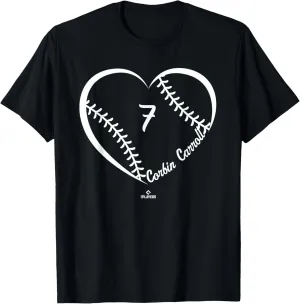 Baseball Heart Number Corbin Carroll MLBPA T-Shirt