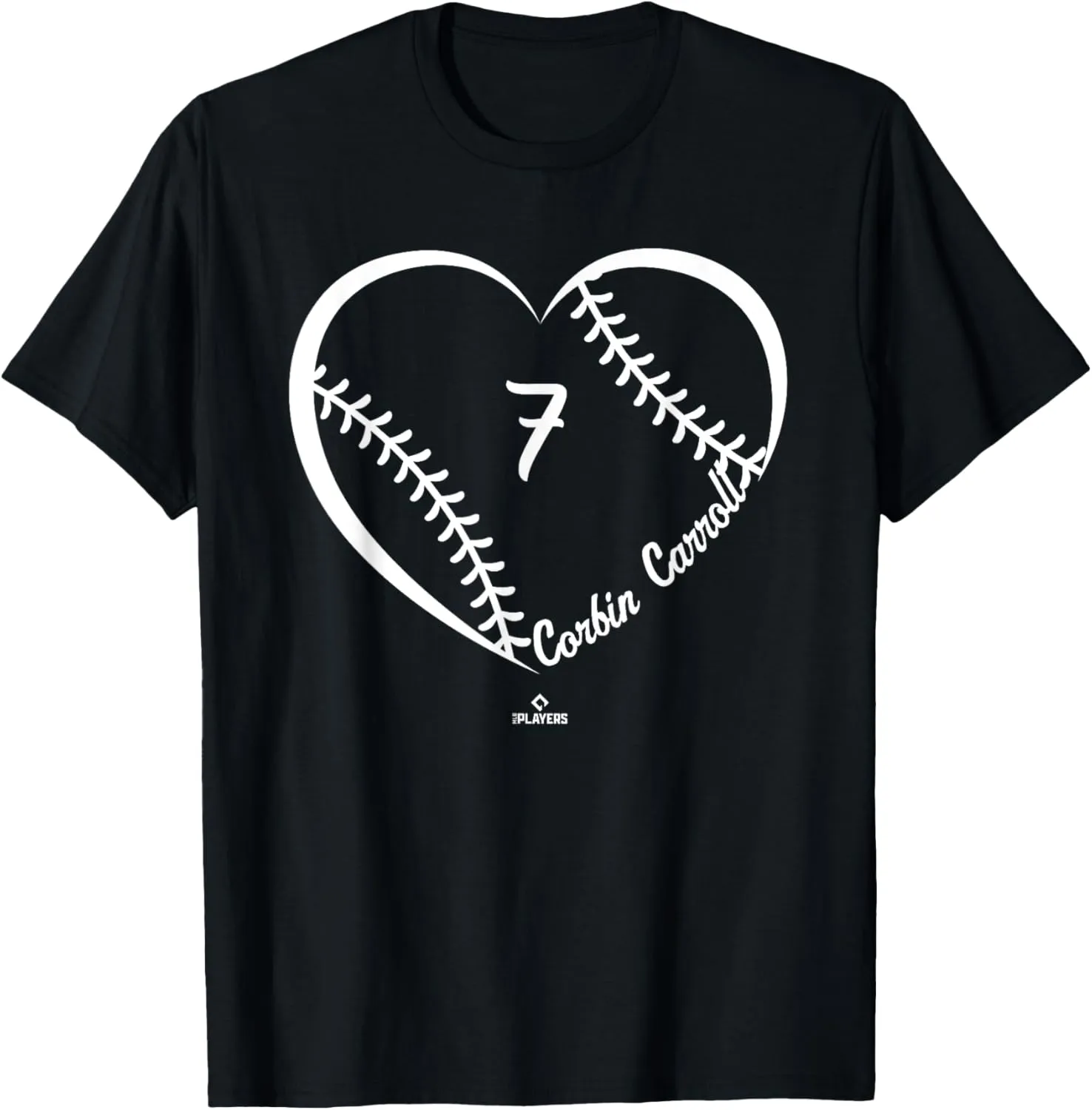 Baseball Heart Number Corbin Carroll MLBPA T-Shirt