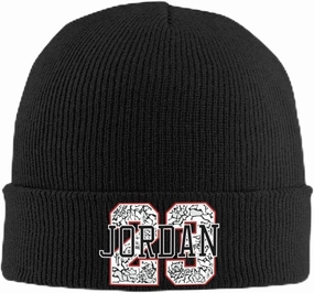 Basketball Number 23 Jordan Winter Skull Cap Knitted Hat Striped Winter Beanie for Men/Women All Seasons