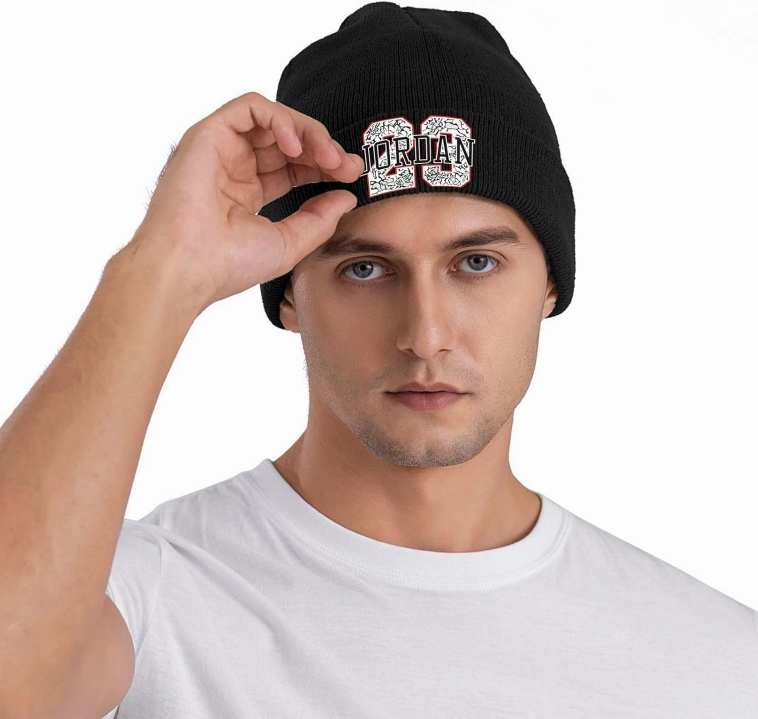 Basketball Number 23 Jordan Winter Skull Cap Knitted Hat Striped Winter Beanie for Men/Women All Seasons