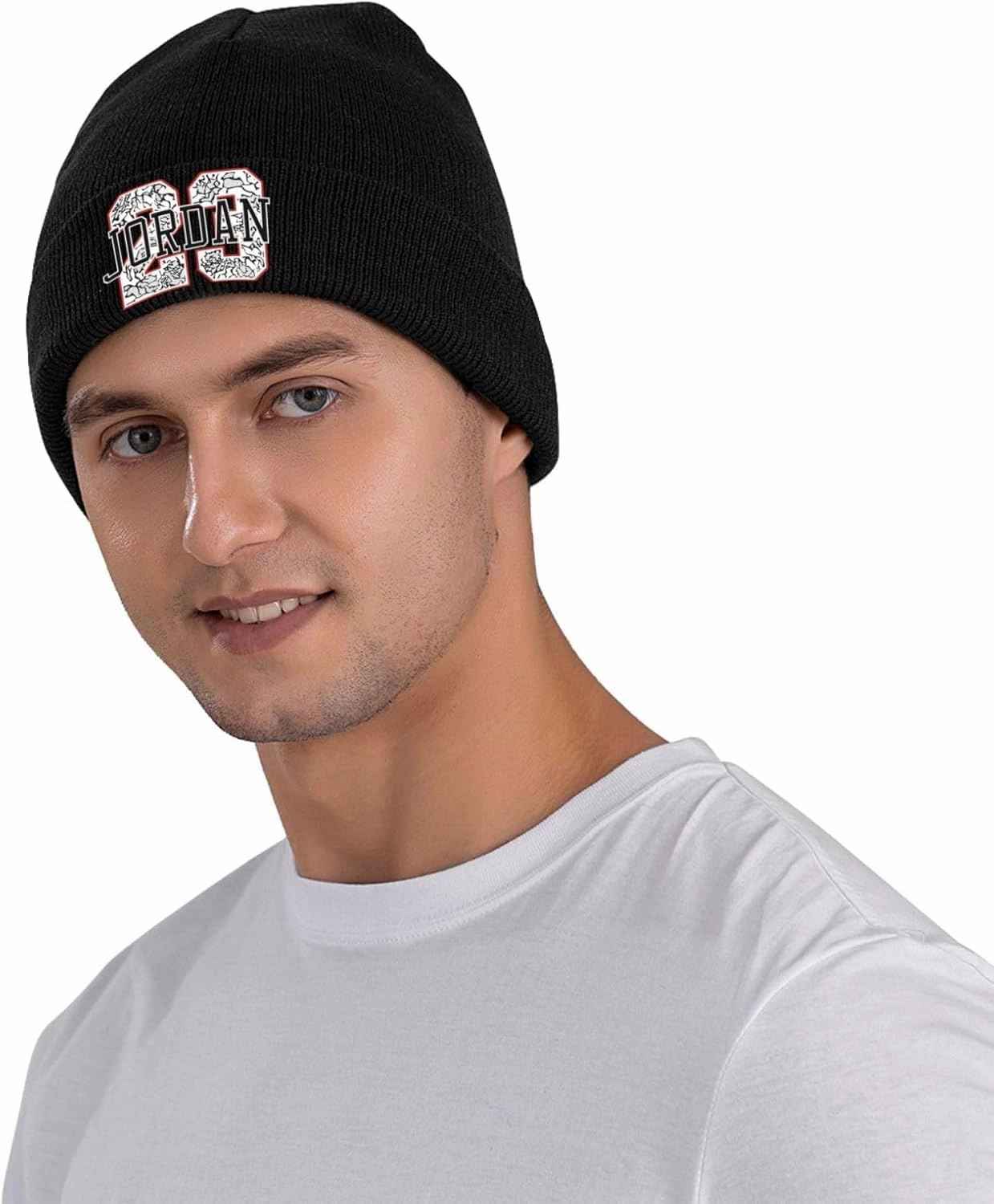 Basketball Number 23 Jordan Winter Skull Cap Knitted Hat Striped Winter Beanie for Men/Women All Seasons