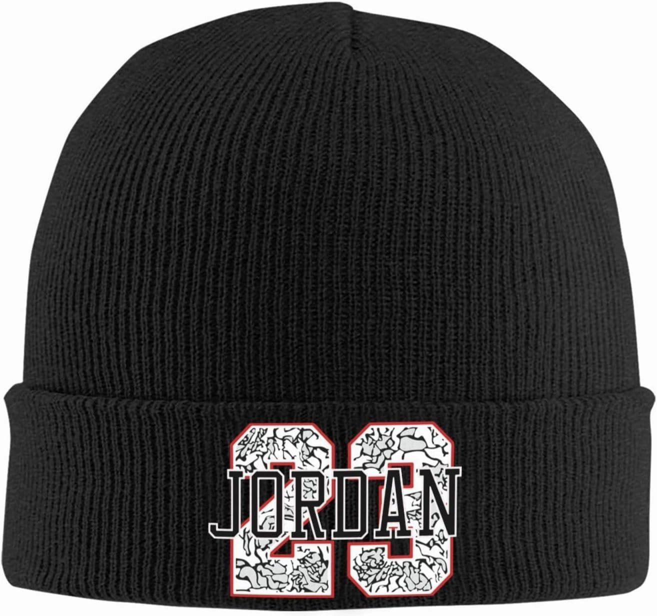 Basketball Number 23 Jordan Winter Skull Cap Knitted Hat Striped Winter Beanie for Men/Women All Seasons