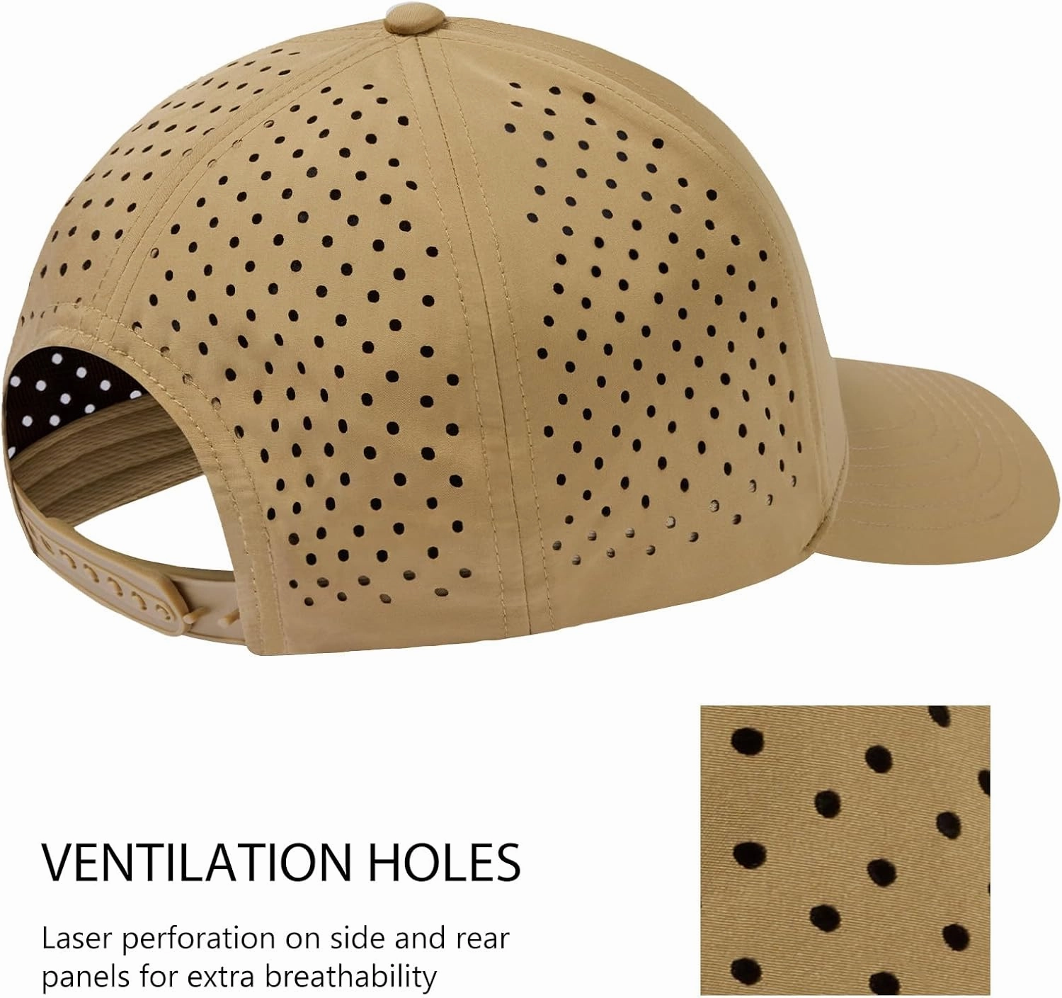 BASSDASH UPF 50  Quick Dry Baseball Cap Water Resistant Laser Cut Mesh Snapback Hat for Men Women Fishing Hiking FH14