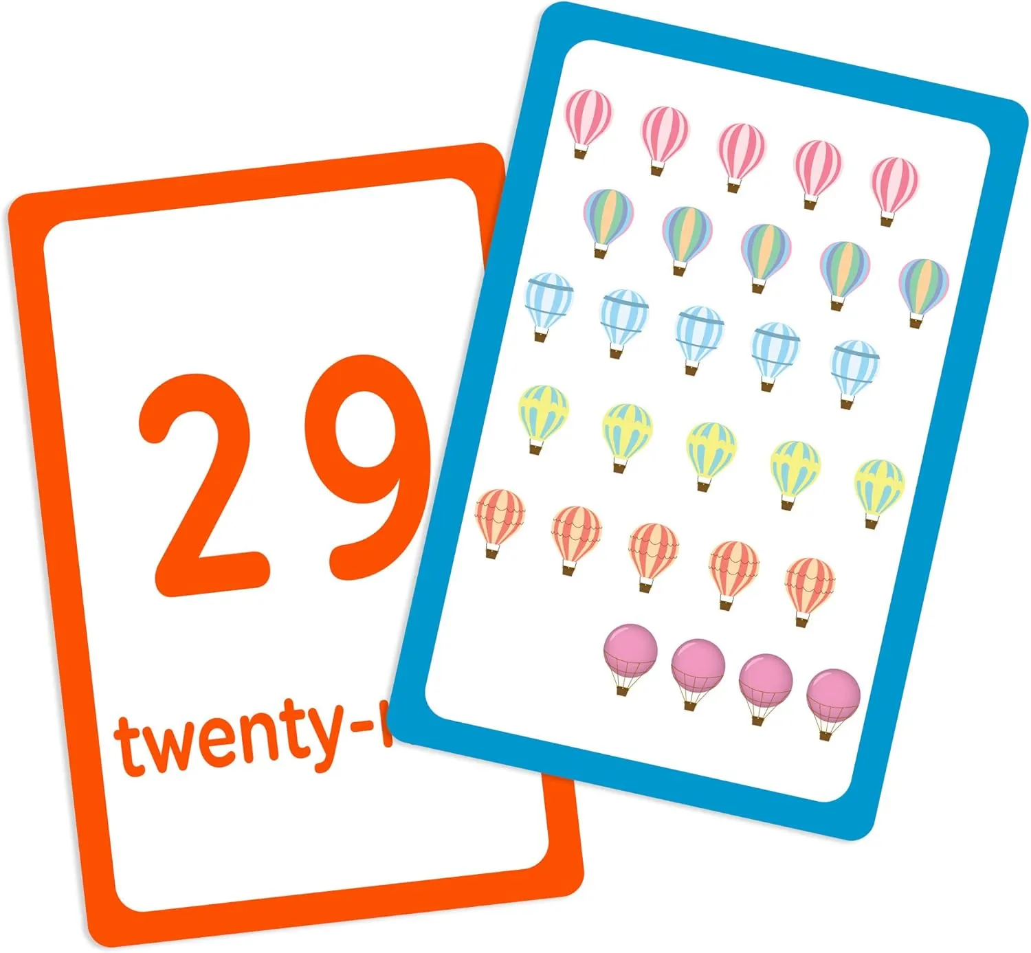 BAZIC Numbers Flash Cards, with Picture ABCs Letters Number Counting Flashcards Game (36/Pack), 24-Packs