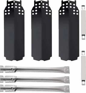 BBQ-PLUS Grill Replacement Parts for Charbroil Classic 360 3-Burner 463773717 G215-0203-W1 G320-0200-W1A,Heat Plates, Grill Burner, Carryover Tube for Char Broil Classic 280/American Gourmet 2 Burner