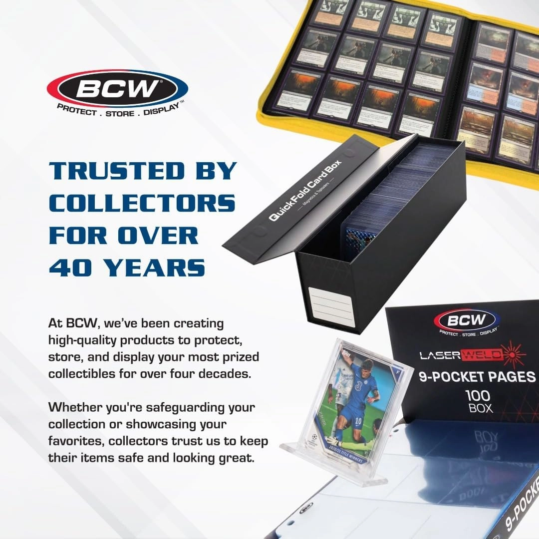 BCW Graded Card Storage Box - Sports & Trading Card Holder - 5 Pack