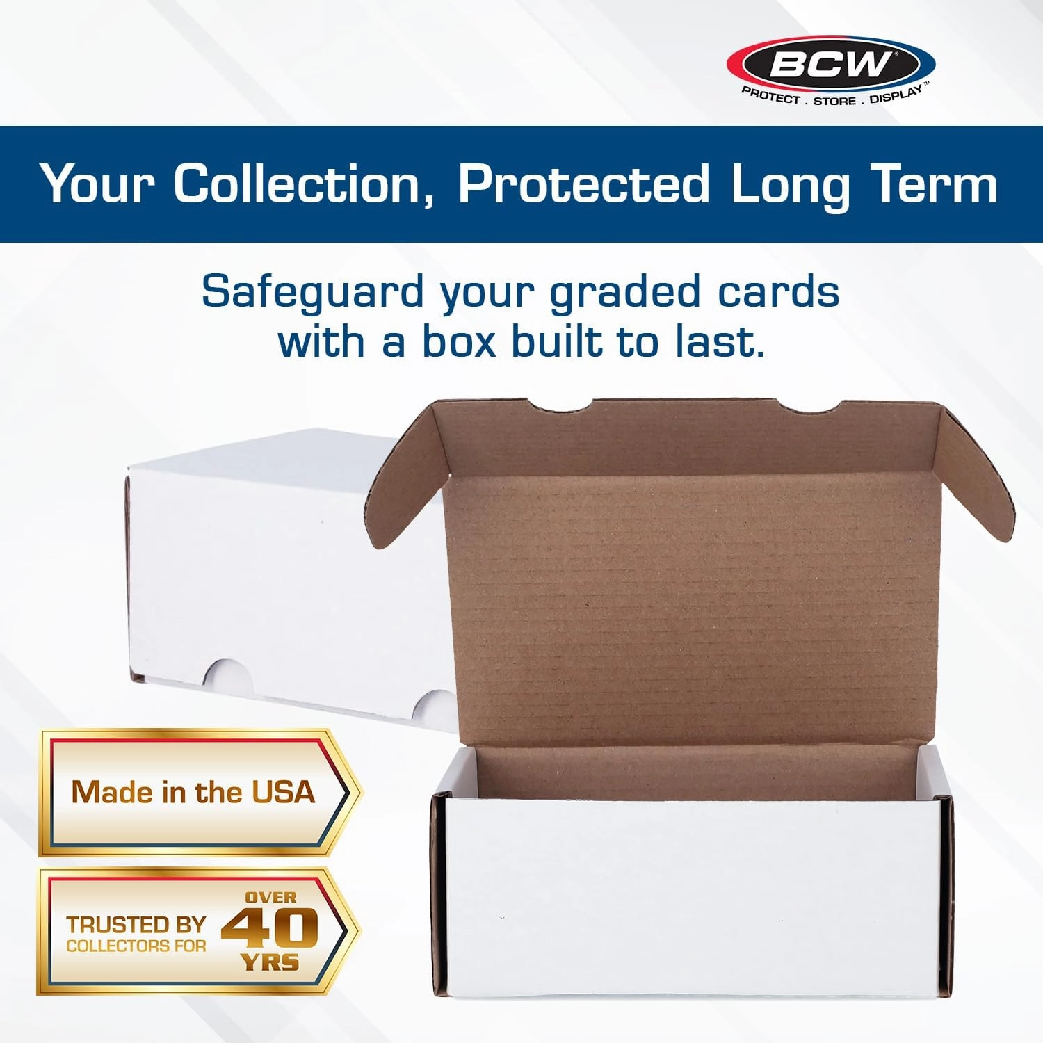 BCW Graded Card Storage Box - Sports & Trading Card Holder - 5 Pack