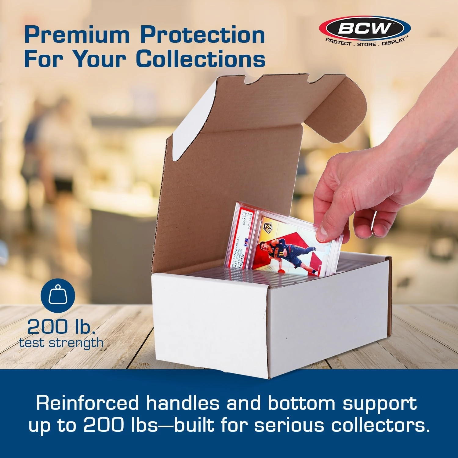 BCW Graded Card Storage Box - Sports & Trading Card Holder - 5 Pack