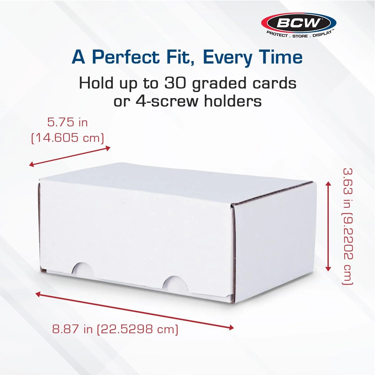 BCW Graded Card Storage Box - Sports & Trading Card Holder - 5 Pack