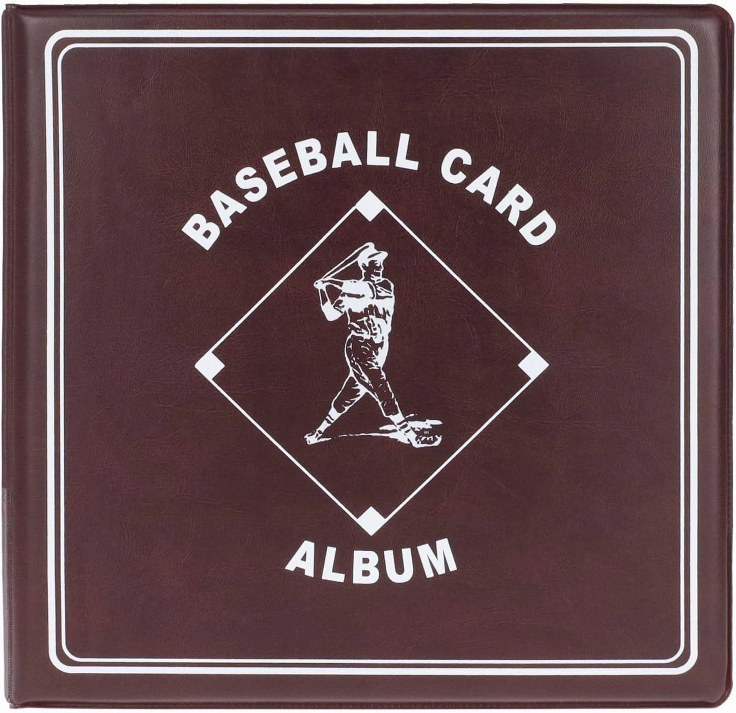 BCW Supplies Baseball 3" Album - Burgundy | Premium Durable Binder for 90 Baseball Cards Heavy-Duty D-Ring, Lasting Durability, and Classic Display | Ideal for Collectors, Storage, and Card Protection