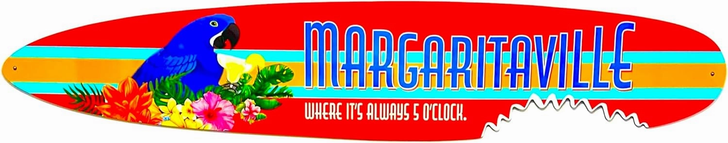 Beach Parrot Aluminum and Composite Indoor and Outdoor Surfboard - 46.5 inches by 9 inches x .25 inches