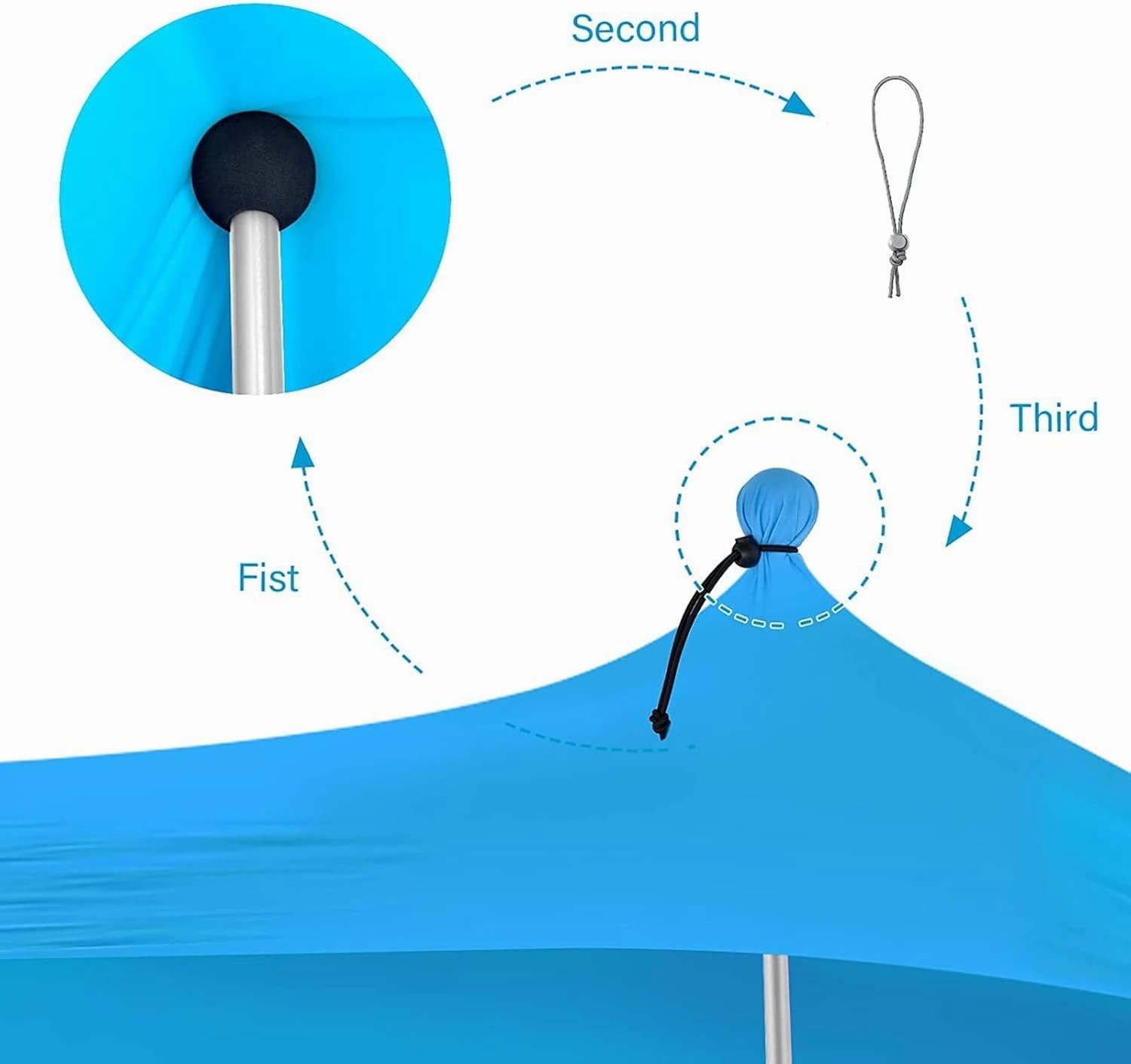Beach Tent Canopy | Beach Tent | Camping Sun Shelter UPF50  | Portable Beach Sun Shelter | for Camping Trips, Fishing, Backyard and Outdoor