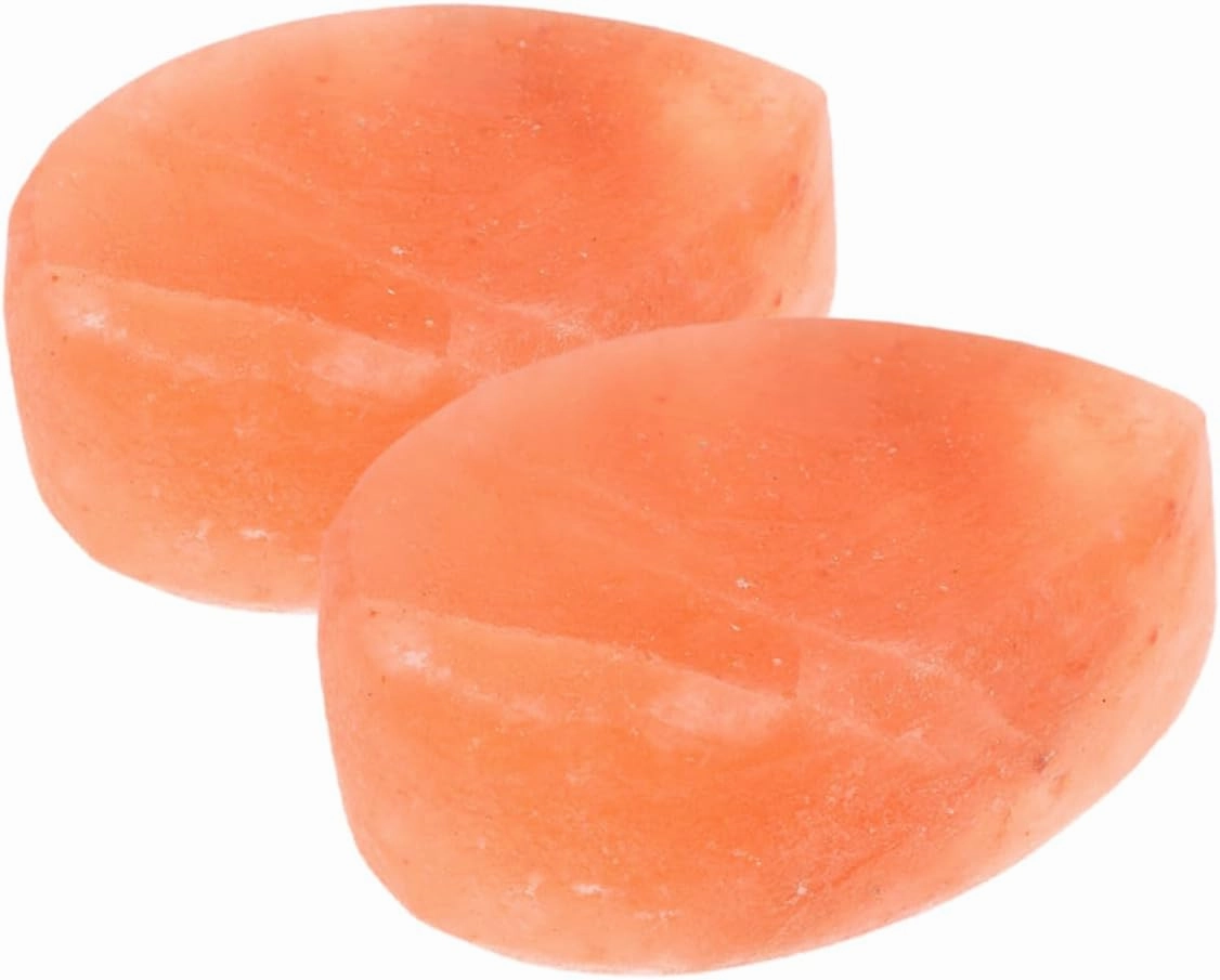 Beaupretty 2Pcs Salt Massage Stones Hand Carved Crystal for Foot Care and Relaxation Natural Exfoliating Scrub Tool for Spa and Home Use Water Resistant Design