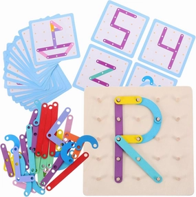 BESPORTBLE 1 Set Geoboard for Educational Pegboard for Teaching Shapes Letters Numbers Interactive Learning Tool for Fine Motor Skills Development