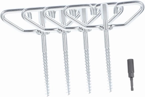BESPORTBLE Shelter Anchors Electric Ice Nails Kit 4pcs Steel Tent Stakes High Strength