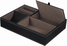 BESPORTBLE Watch Box Jewelry Organizer for Drawer Pu Leather Jewelry Case Dividers