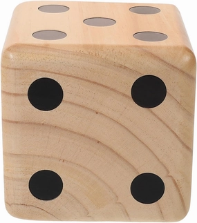 BESPORTBLE Wooden Lawn Dice Jumbo Wood Game Dice for Backyard Fun Party Entertainment and Educational Counting Games for Adults