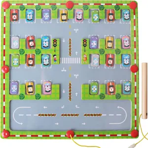BESTAMTOY Magnetic Alphabet Maze Color Sorting Set for 3 4 5 Years Old Montessori Fine Motor Skills Education Board Toys Car Maze Board for Preschool Learning Toys for Ages 3-6Activities Travel Toys