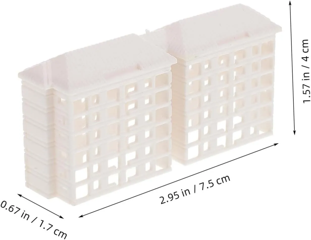 BESTonZON 4pcs Mini Architecture House Model Miniature Building Ornament for Landscape Decor Compact Lightweight Design for Crafts and Mini Garden Displays