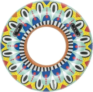 Bestway Flirty Fiesta Swim Tube, 42" Inflatable Ring with Handles, Beach and Pool Float Toy for Kids, Multi-Coloured,One Size,36294