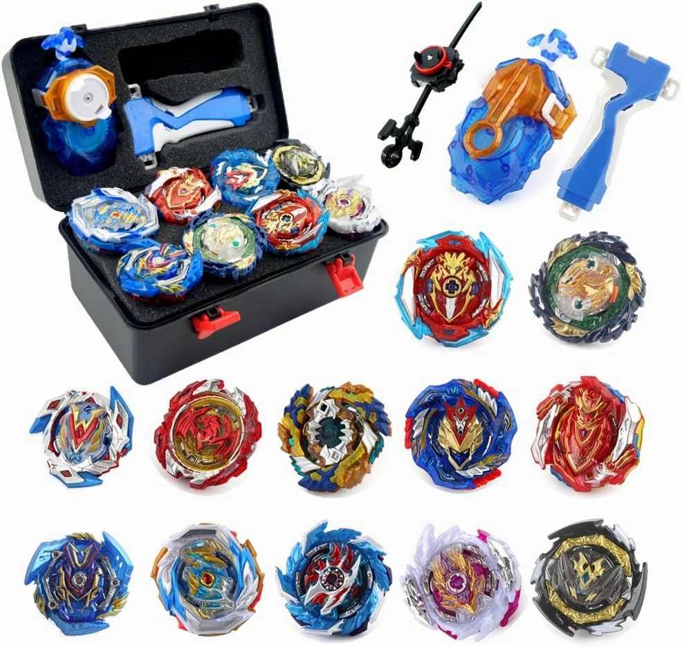 Bey Battling Blades Spinning Tops, Battle Gyro Top Set, Burst Battling Set, Launchers Grip Starter, Battling Top Burst Blade Toy Great Birthday Gift Present for Children Kids Boys Ages 6 8 10 