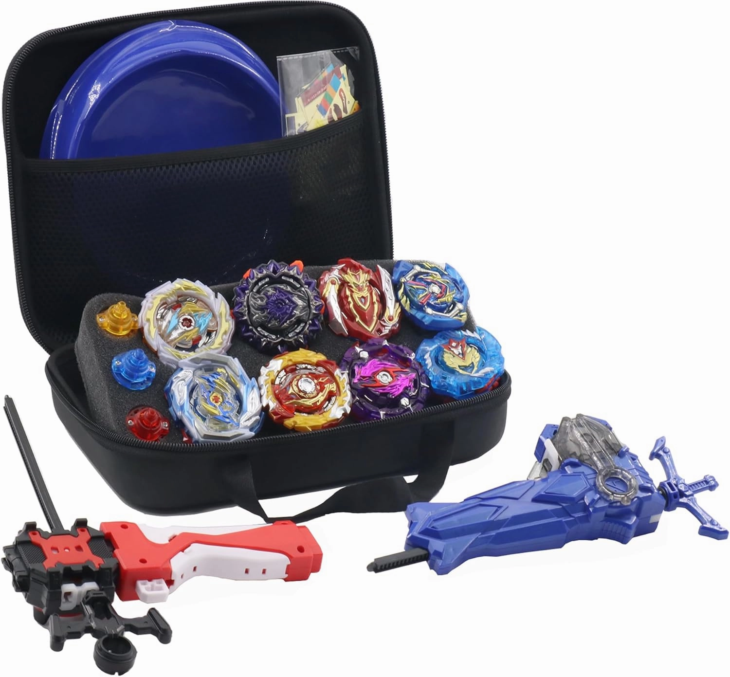 Bey Battling Blades Spinning Tops, Battle Gyro Top Set, Burst Battling Stadium, Two Way Launchers Grip Starter, Great Gifts for Children Age 6  (8 Set Portablebox)