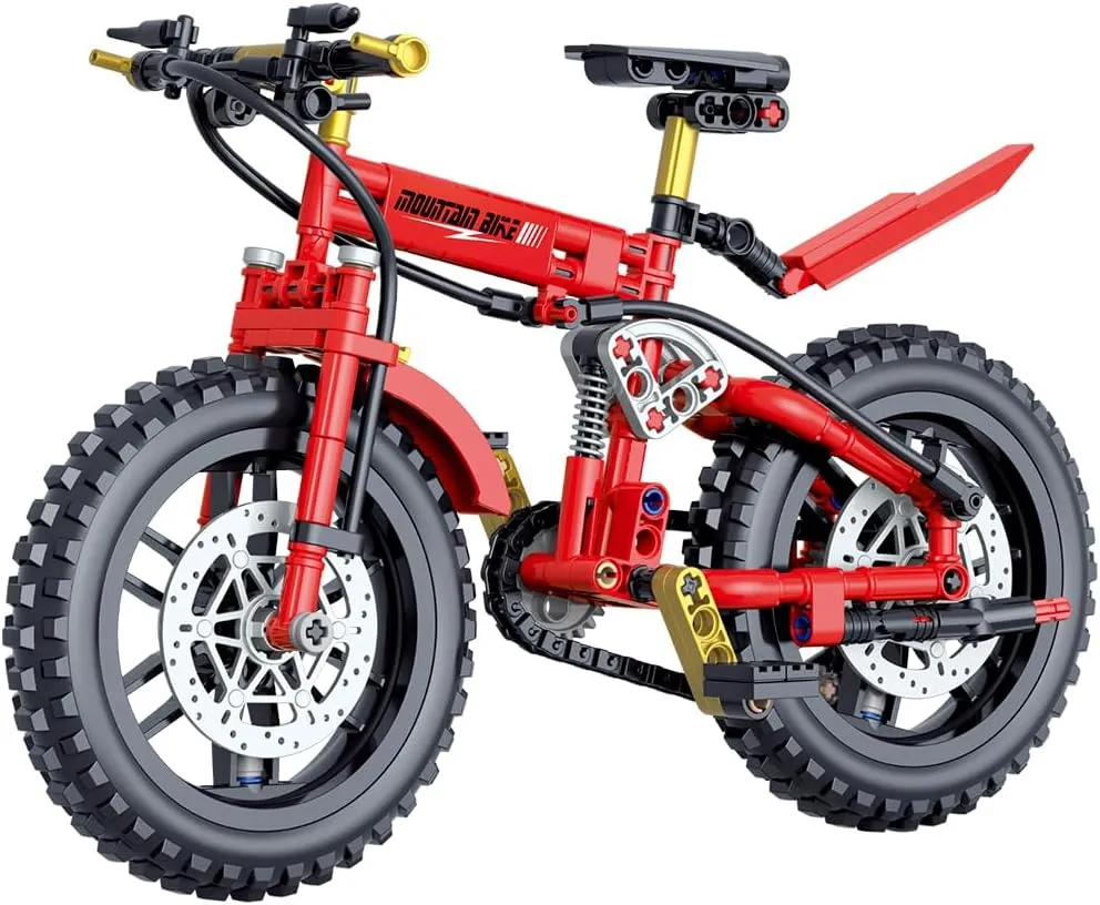 Bicycle Building Blocks, Shared Bike Model Building Set, 1:6 Scale High Simulation Bike Building Kit STEM Education Toy Gift for 6-12 Years Old Boys Girls or Adult (263Pcs)