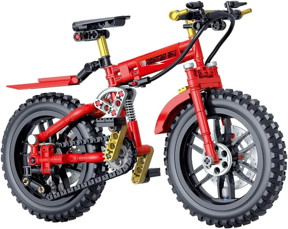 Bicycle Building Blocks, Shared Bike Model Building Set, 1:6 Scale High Simulation Bike Building Kit STEM Education Toy Gift for 6-12 Years Old Boys Girls or Adult (263Pcs)