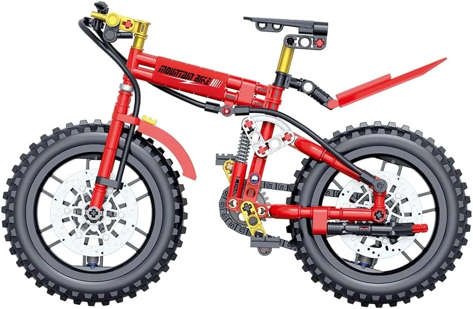 Bicycle Building Blocks, Shared Bike Model Building Set, 1:6 Scale High Simulation Bike Building Kit STEM Education Toy Gift for 6-12 Years Old Boys Girls or Adult (263Pcs)