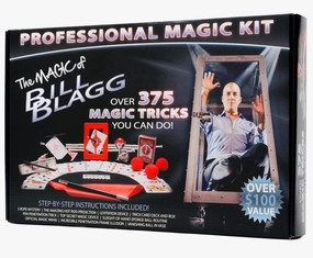 Bill Blagg Professional Magic Kit - Over 375 Easy to Learn Magic Tricks with Magic Wand! Ideal for Beginners of All Ages!