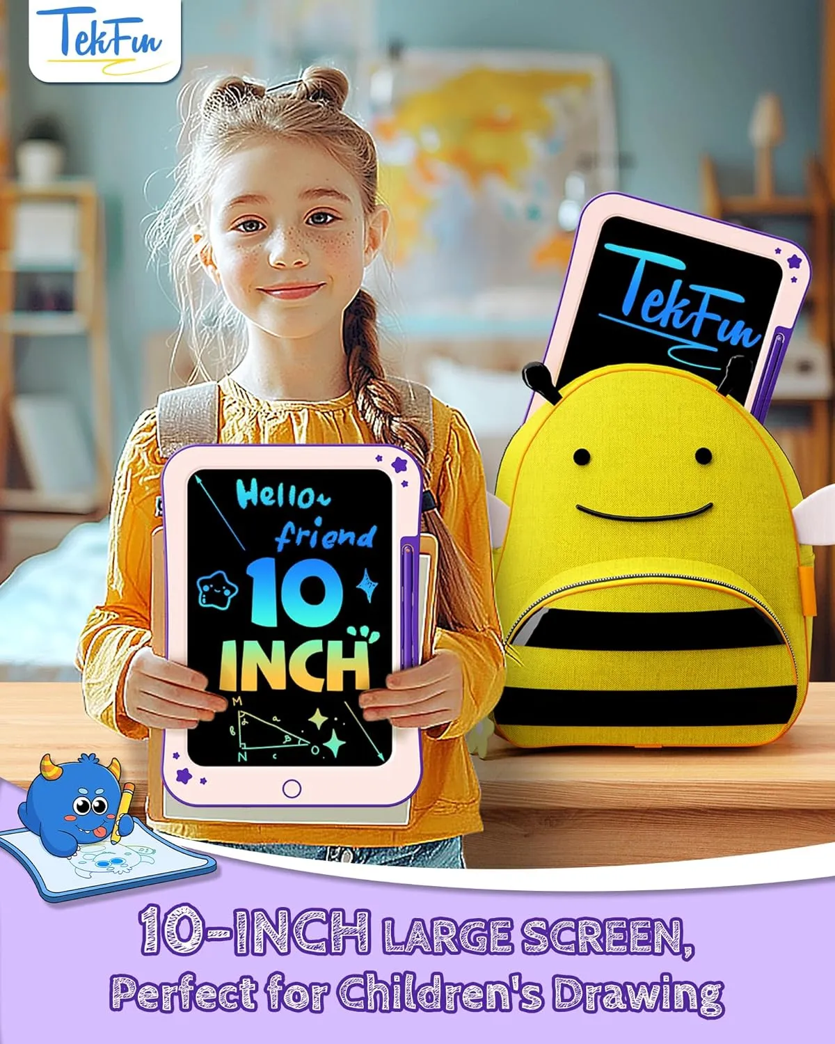 Birthday Gifts for Kids, 10inch LCD Writing Tablet Doodle Board, Mess Free Coloring Drawing Pad,Toddler Travel Toys, 3 4 5 6 7 8 Year Old Girl Birthday Gift, Christmas Easter Toys