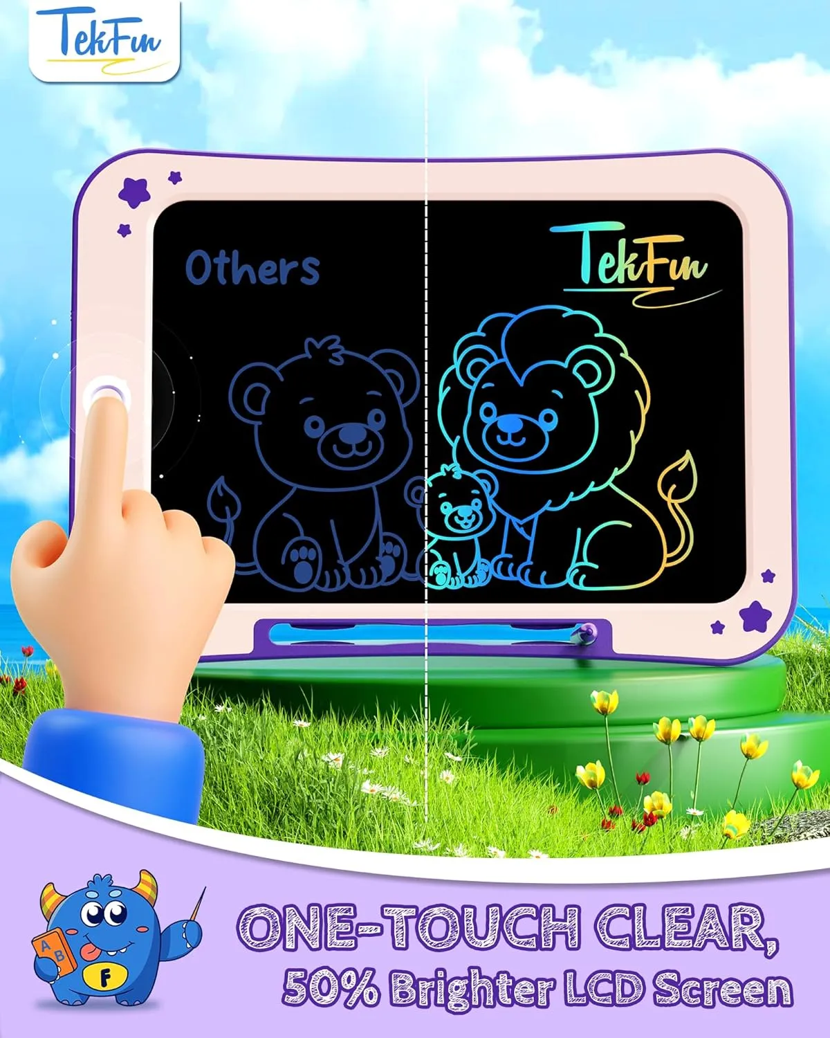 Birthday Gifts for Kids, 10inch LCD Writing Tablet Doodle Board, Mess Free Coloring Drawing Pad,Toddler Travel Toys, 3 4 5 6 7 8 Year Old Girl Birthday Gift, Christmas Easter Toys