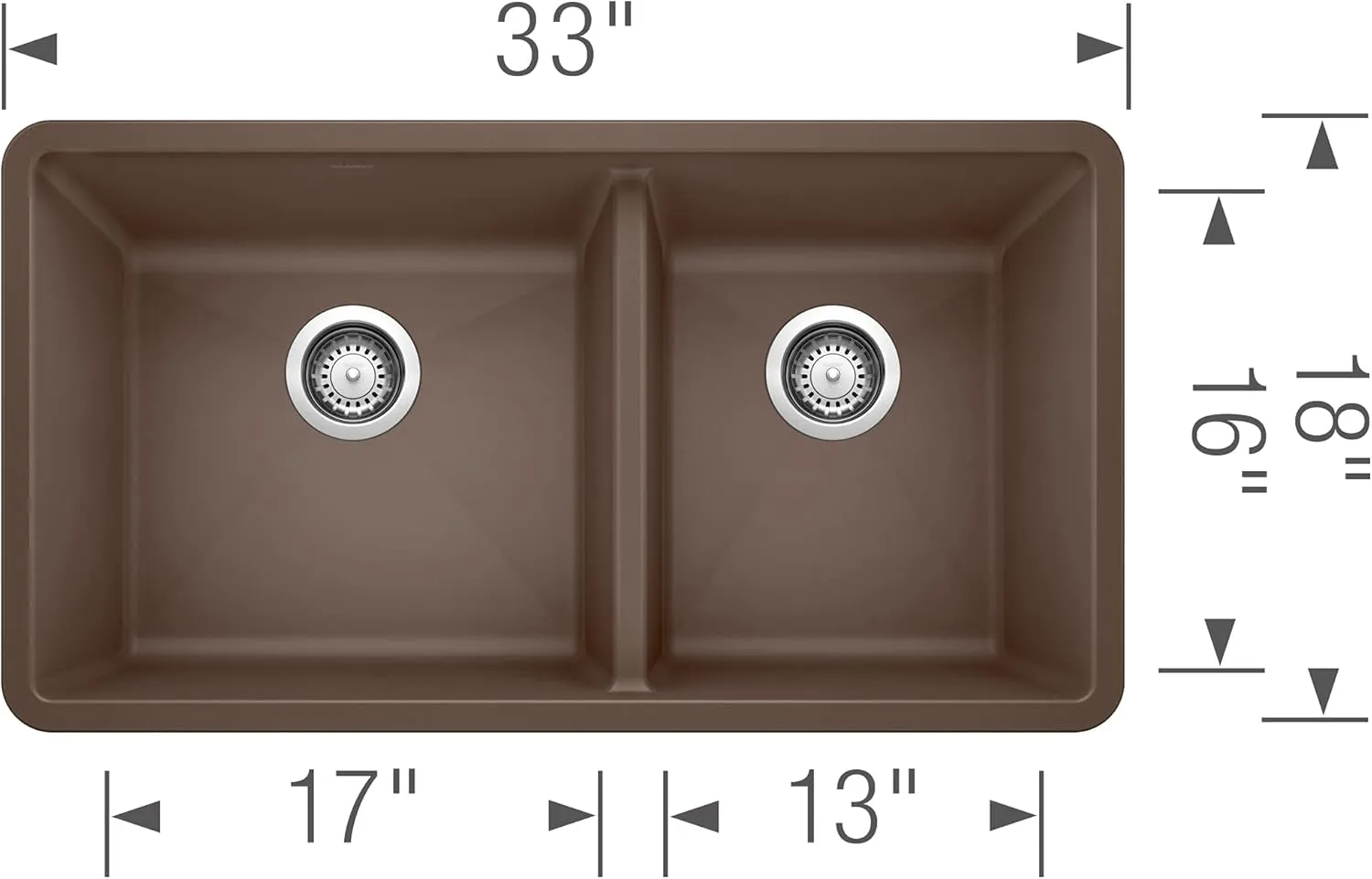 Blanco Linus Pullout Kitchen Faucet, Cafe Brown, 33 X 18 X 9.5 inches