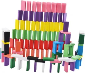 Blocks Set 240pcs 12 Colors Wooden Building Blocks Boys and Girls' Educational Game
