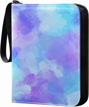 Blue-oil-painting Trading Card Protectors Holder Collectible Album for Sports Card Collection Storage 400 pockets Game Card Binder