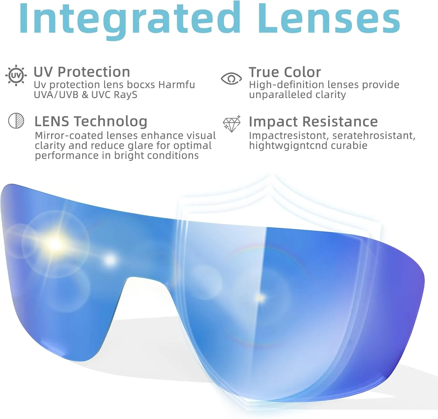 B.N.U.S Polarized Cycling Sunglasses for Men Women - Nano-Coated TR90 Frame, UV400 Protection, Unibody Lens Design