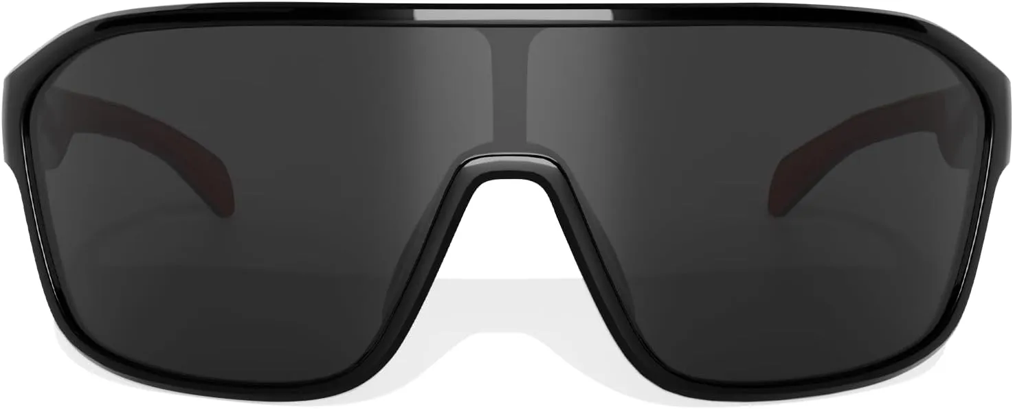 B.N.U.S Polarized Cycling Sunglasses for Men Women - Nano-Coated TR90 Frame, UV400 Protection, Unibody Lens Design