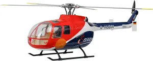 BO105 RC Helicopter for Adults, 470 Size 2.4G 6CH Military Remote Control Helicopter with H1 Flight Controller, GPS, Adjustable Left/Right-Handed Controls, Toy Gift -RTF