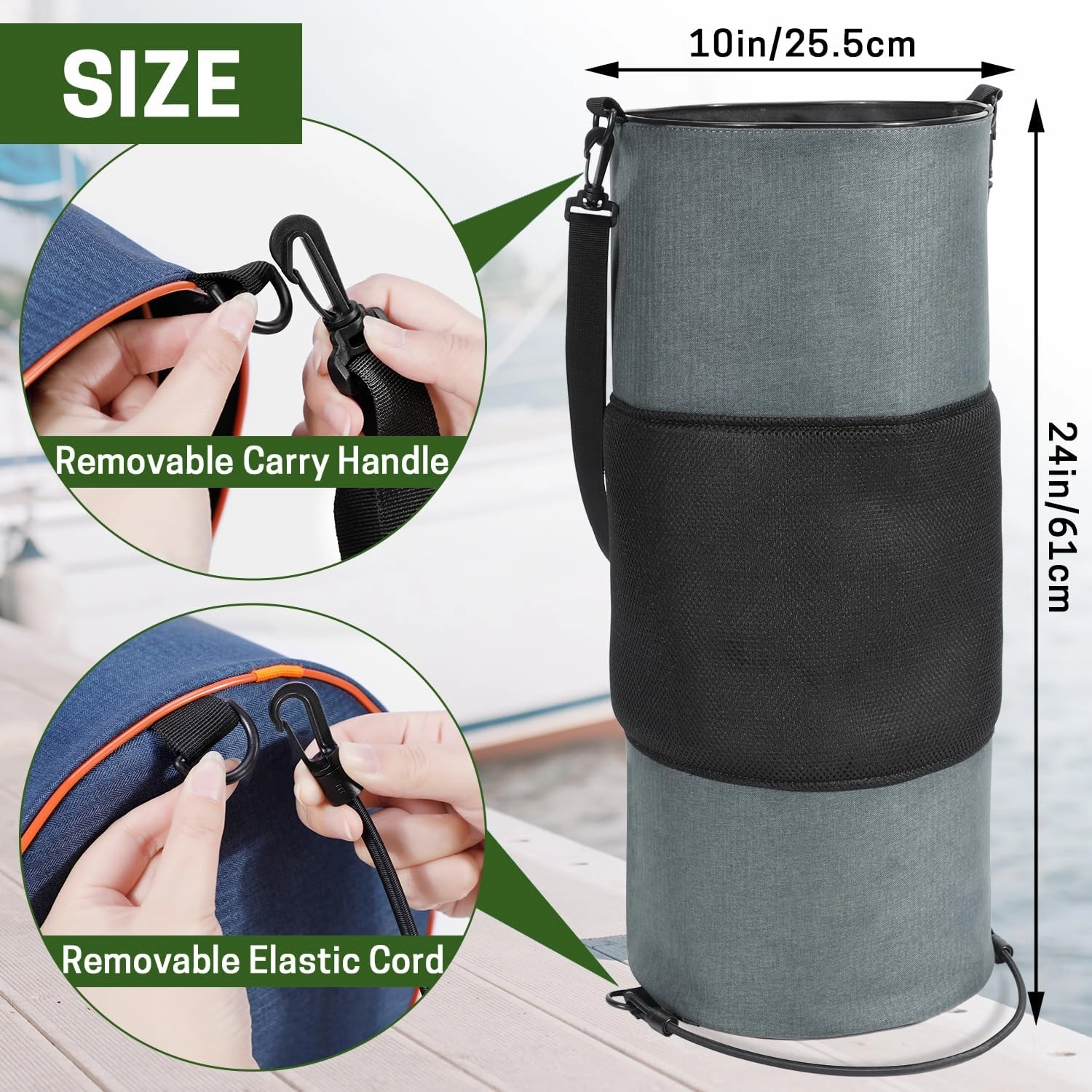 Boat Trash Bag, Reusable Mesh Trash Can, Portable Garbage Bag for Boat, Storage Accessories of Boat