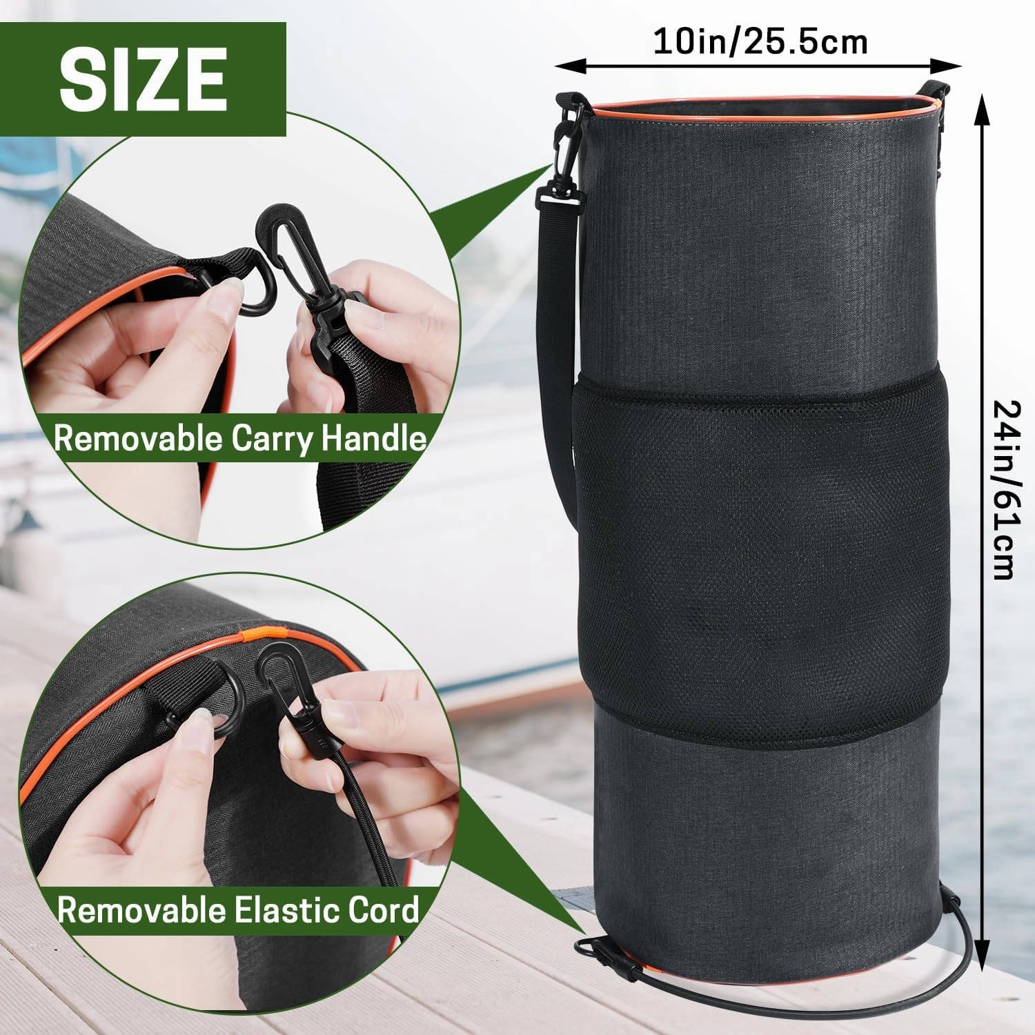 Boat Trash Bag, Reusable Mesh Trash Can, Portable Garbage Bag for Boat, Storage Accessories of Boat