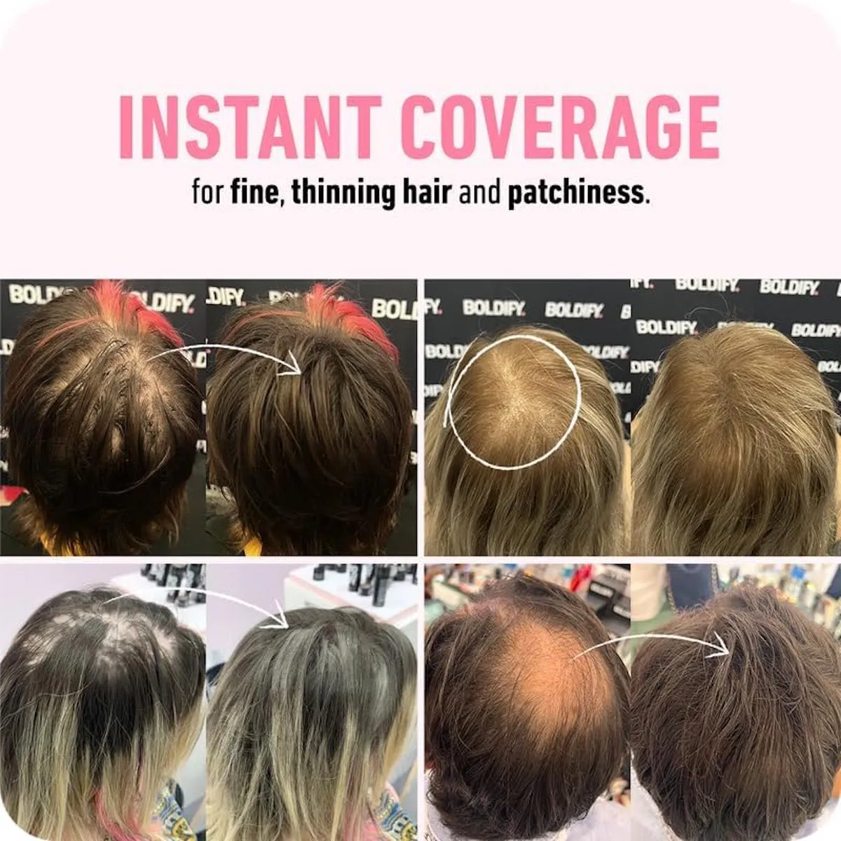 BOLDIFY Hair Fibers (28g) - Fill In Thinning and Fine Hair for an Instantly Fuller, Thicker Look - 14 Shades for Women & Men - Ash Brown